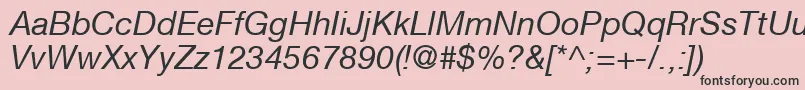 HelveticaNeueCe56Italic Font – Black Fonts on Pink Background