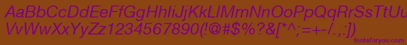 En savoir plus sur la police HelveticaNeueCe56Italic Police HelveticaNeueCe56Italic – polices violettes sur fond brun