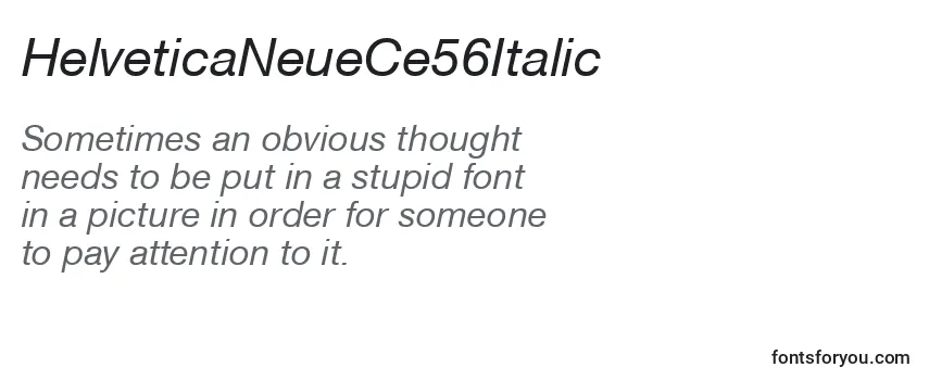 Schriftart HelveticaNeueCe56Italic