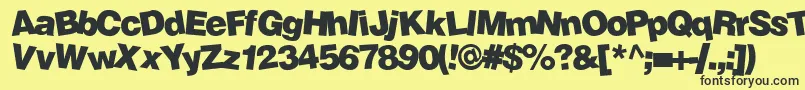 Soopafresh Font – Black Fonts on Yellow Background