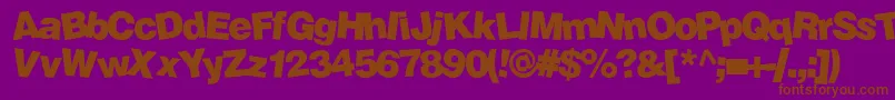 Soopafresh Font – Brown Fonts on Purple Background