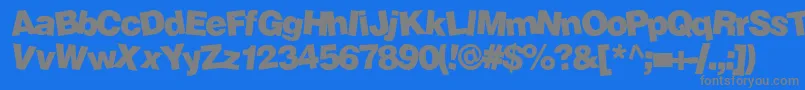 Soopafresh Font – Gray Fonts on Blue Background
