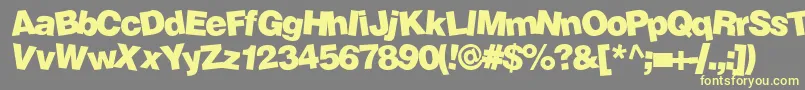 Soopafresh Font – Yellow Fonts on Gray Background