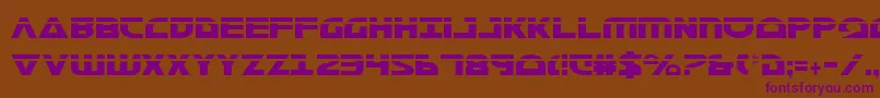 Czcionka Morsenkv2cl – fioletowe czcionki na brązowym tle