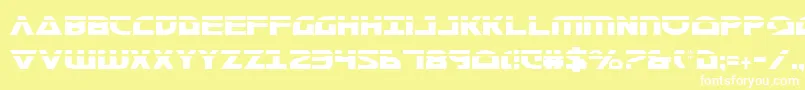 フォントMorsenkv2cl – 黄色い背景に白い文字