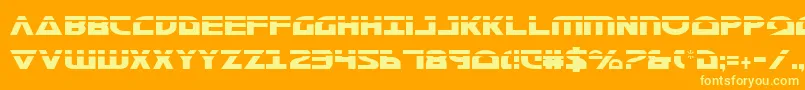 フォントMorsenkv2cl – オレンジの背景に黄色の文字