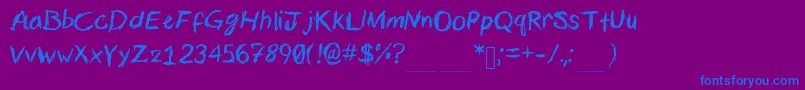 Calligstrophe Font – Blue Fonts on Purple Background