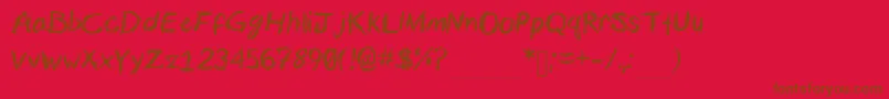 Calligstrophe Font – Brown Fonts on Red Background