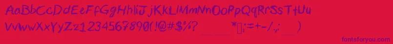 Calligstrophe Font – Purple Fonts on Red Background