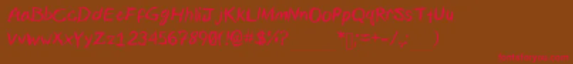 Calligstrophe Font – Red Fonts on Brown Background