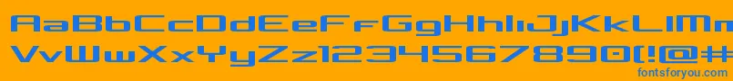 Concielianexpand Font – Blue Fonts on Orange Background