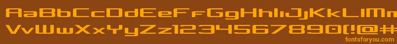 Concielianexpand Font – Orange Fonts on Brown Background