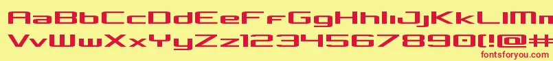 Concielianexpand Font – Red Fonts on Yellow Background