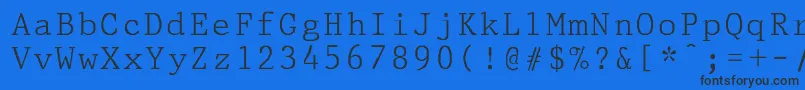 PrestigepicaNormal Font – Black Fonts on Blue Background