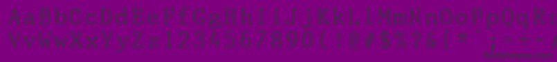 Fonte PrestigepicaNormal – fontes pretas em um fundo violeta