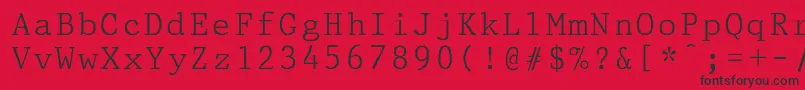 PrestigepicaNormal Font – Black Fonts on Red Background