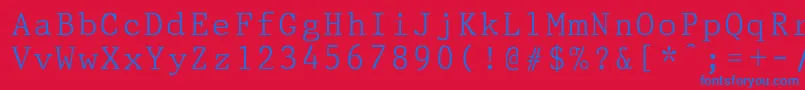 PrestigepicaNormal Font – Blue Fonts on Red Background