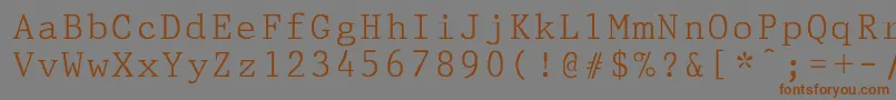 PrestigepicaNormal Font – Brown Fonts on Gray Background
