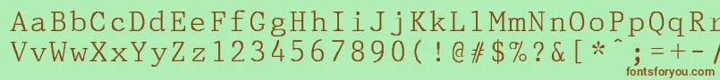 PrestigepicaNormal Font – Brown Fonts on Green Background