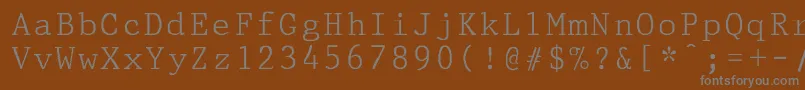 フォントPrestigepicaNormal – 茶色の背景に灰色の文字