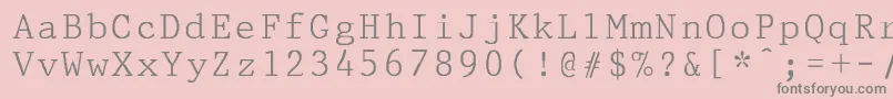 PrestigepicaNormal Font – Gray Fonts on Pink Background