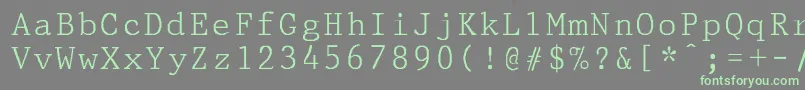 PrestigepicaNormal Font – Green Fonts on Gray Background