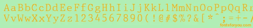 PrestigepicaNormal Font – Orange Fonts on Green Background