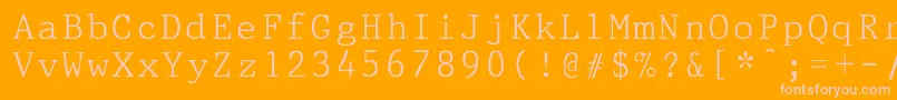 PrestigepicaNormal Font – Pink Fonts on Orange Background