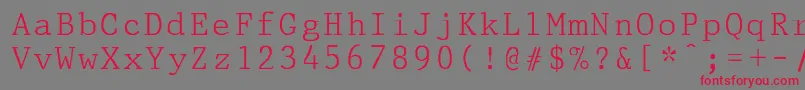 PrestigepicaNormal Font – Red Fonts on Gray Background