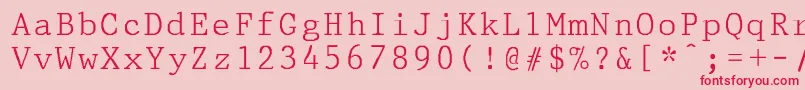 PrestigepicaNormal Font – Red Fonts on Pink Background