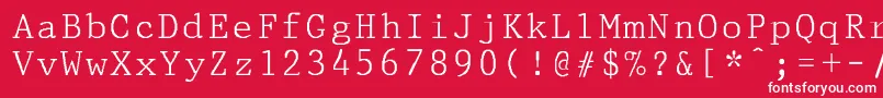 フォントPrestigepicaNormal – 赤い背景に白い文字