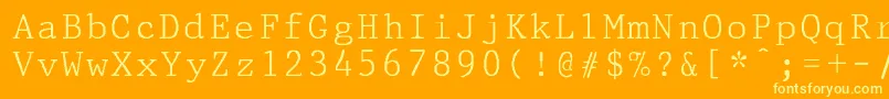 フォントPrestigepicaNormal – オレンジの背景に黄色の文字