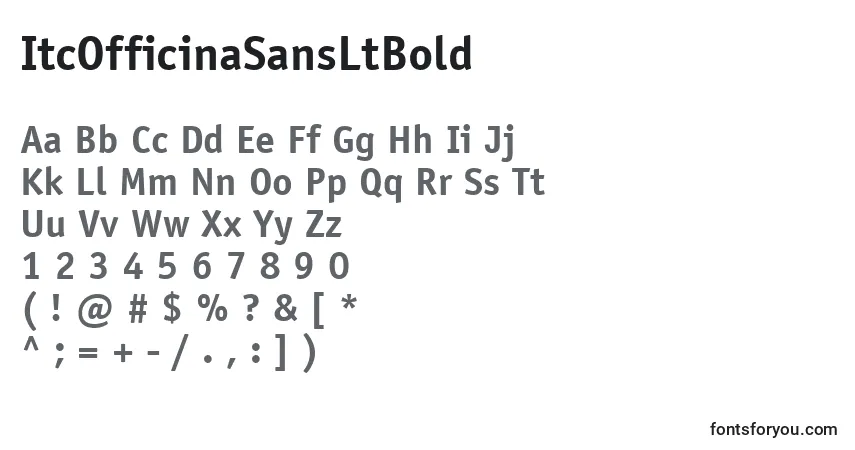 Шрифт ItcOfficinaSansLtBold – алфавит, цифры, специальные символы