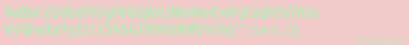 ErgoecondensedbsBold Font – Green Fonts on Pink Background