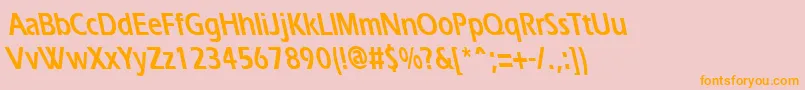 ErgoecondensedbsBold Font – Orange Fonts on Pink Background