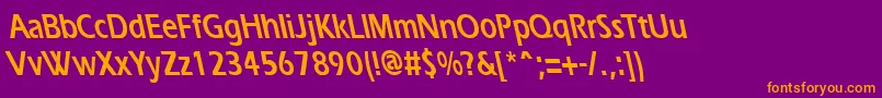 ErgoecondensedbsBold Font – Orange Fonts on Purple Background