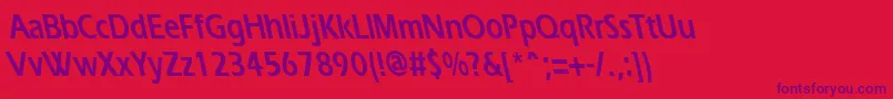 ErgoecondensedbsBold Font – Purple Fonts on Red Background