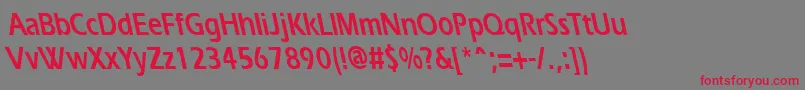 ErgoecondensedbsBold Font – Red Fonts on Gray Background