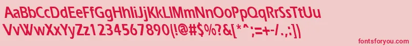ErgoecondensedbsBold Font – Red Fonts on Pink Background
