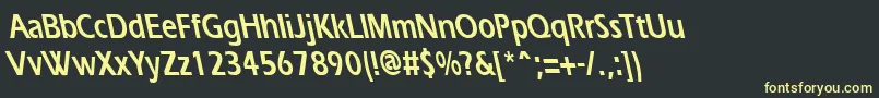 ErgoecondensedbsBold Font – Yellow Fonts on Black Background