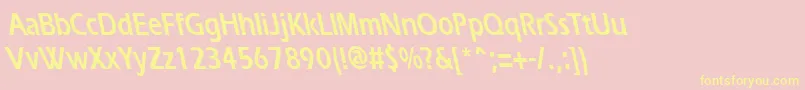 ErgoecondensedbsBold Font – Yellow Fonts on Pink Background