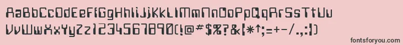 フォントFrancoRegular – ピンクの背景に黒い文字