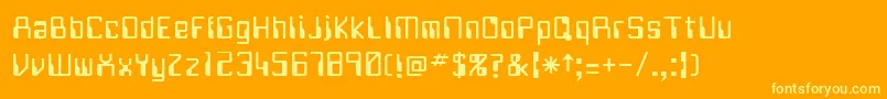 FrancoRegular Font – Yellow Fonts on Orange Background