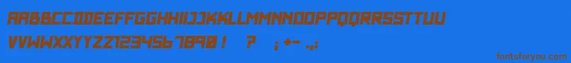 En savoir plus sur la police WadimGiantItalic Police WadimGiantItalic – polices brunes sur fond bleu