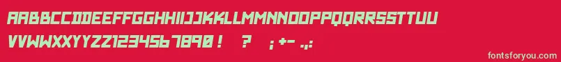 WadimGiantItalic Font – Green Fonts on Red Background