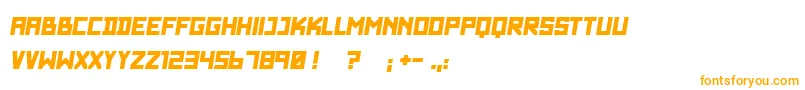 Police WadimGiantItalic – polices orange sur fond blanc