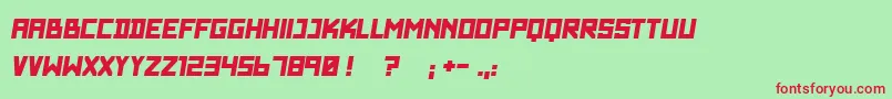 WadimGiantItalic Font – Red Fonts on Green Background