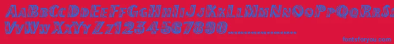 CallumRegular Font – Blue Fonts on Red Background