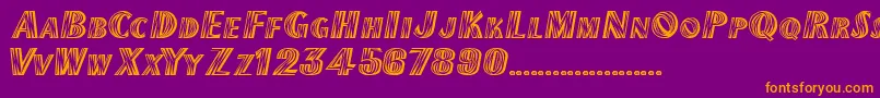 CallumRegular Font – Orange Fonts on Purple Background