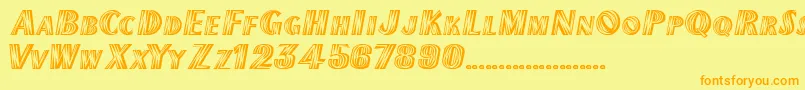 CallumRegular Font – Orange Fonts on Yellow Background
